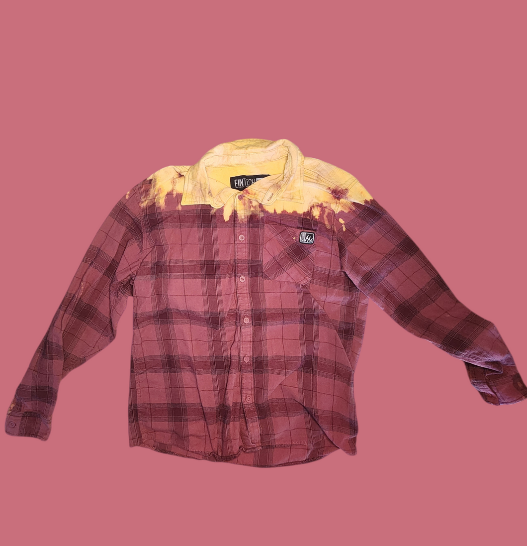 Red Flannel Reverse top Size Large