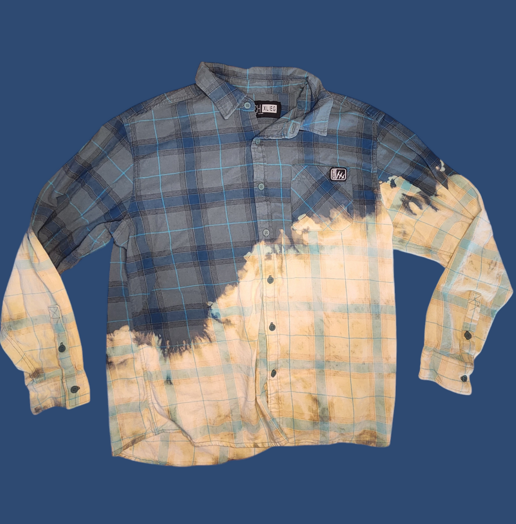 Green Flannel Diagonal Reverse Size XL