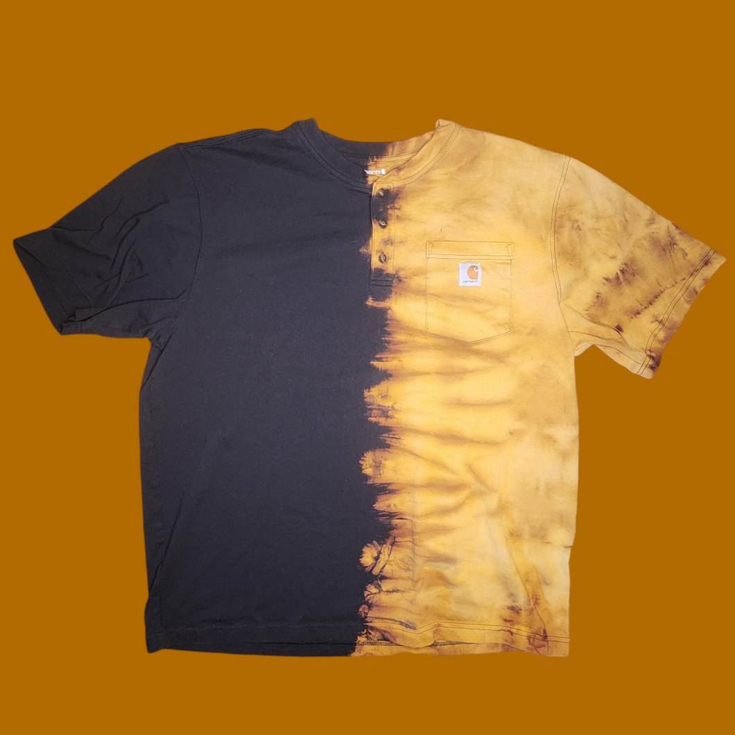 Reverse Carhartt short Sleeve 3 button Pocket Loose Fit XL